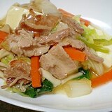 少しお酢を入れてサッパリ☆豚肉と野菜のあんかけ豆腐